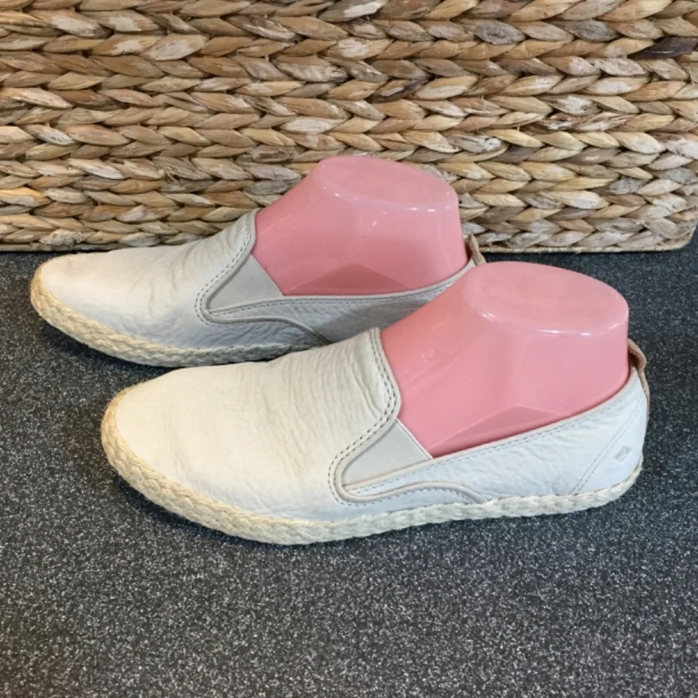 Sperry Light Tan Soft Leather Espadrilles
